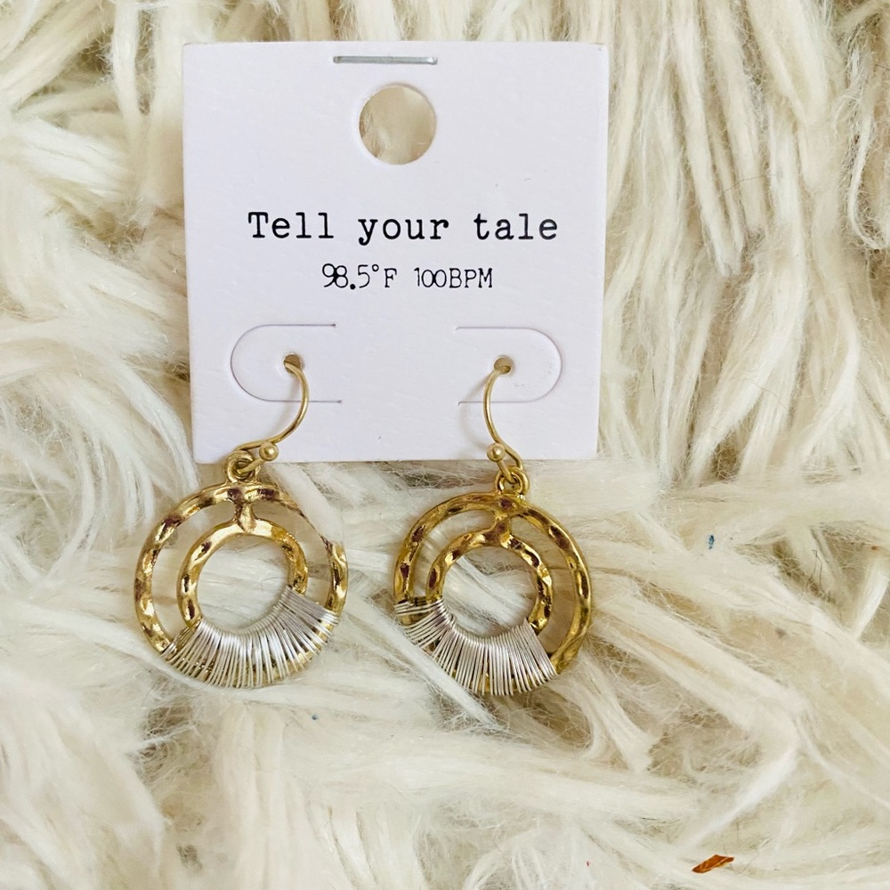 Gold and Silver Hoop Earrings